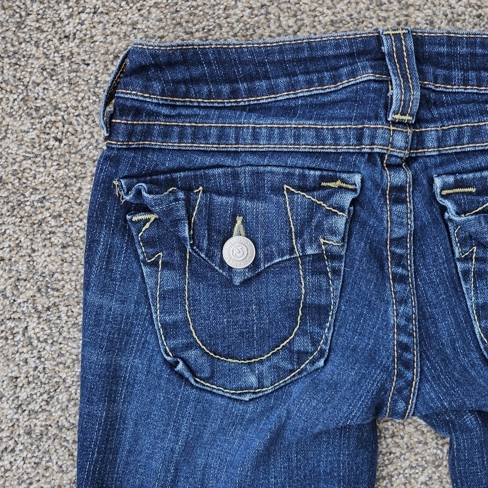 True Religion World Tour JULIE Skinny Jeans MADE IN USA Flap Pockets Size 26 - Picture 15 of 16